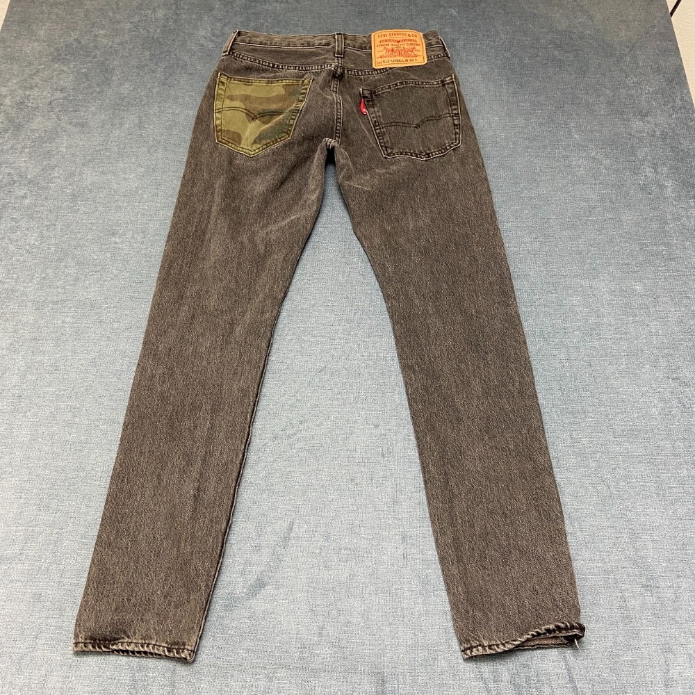Levi's 512 Lo-Ball Jeans Womens 29 Gray Denim Medium Wash Slim Fit Tapered Leg